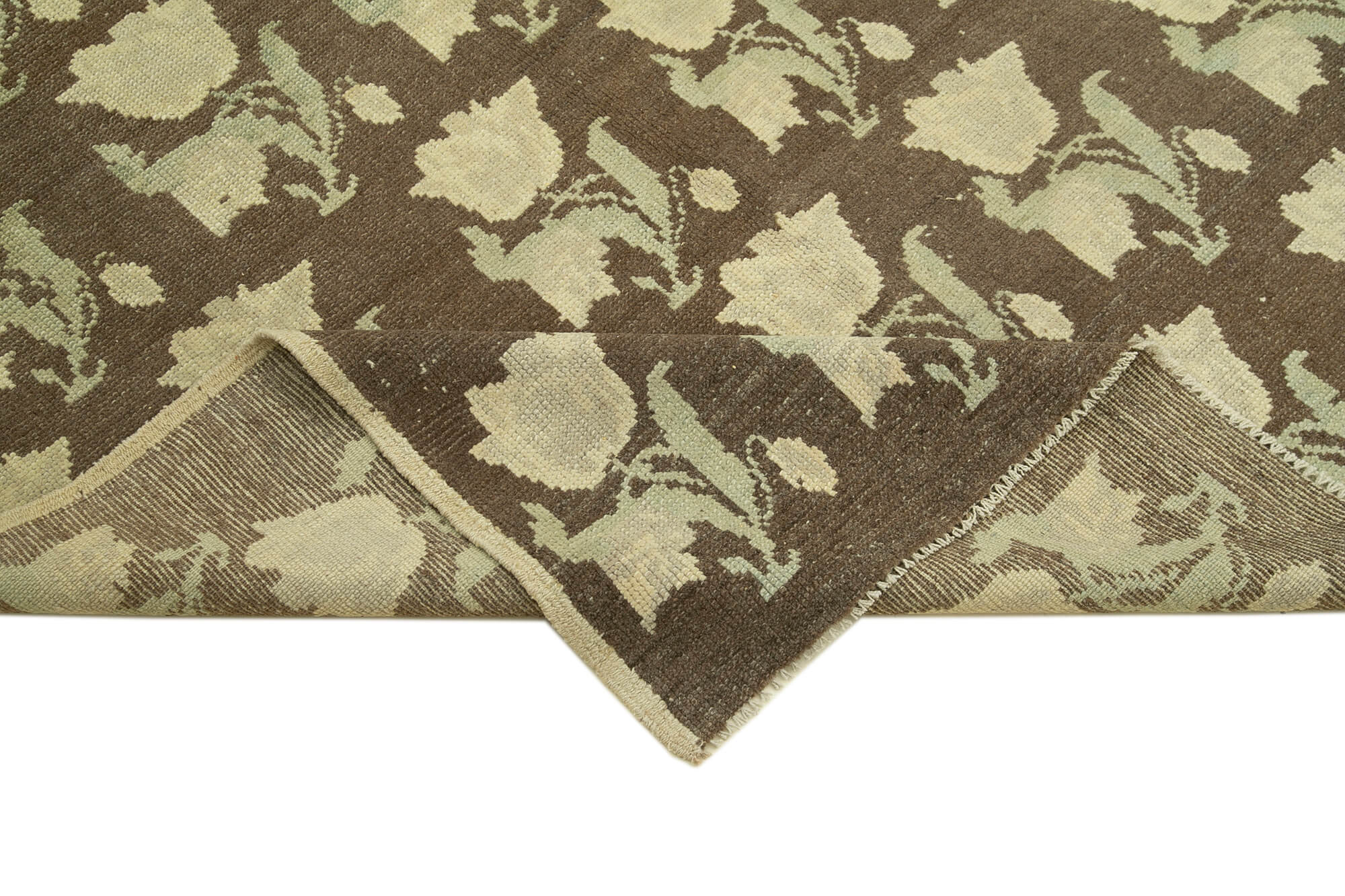 Handmade Wool Area Rug – Taspinar Beige Classic Wool Rug 4'6'' x 8'0'' Cotton Backing