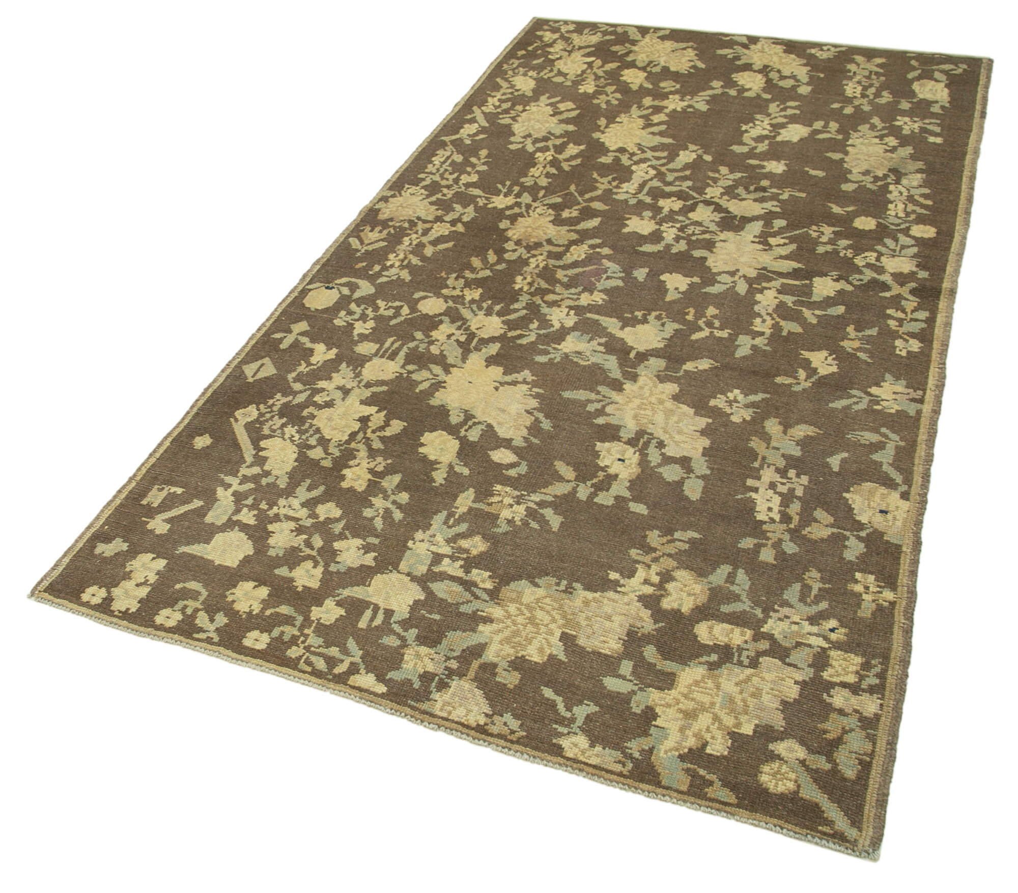 Handmade Wool Area Rug - Taspinar Beige Classic Style Rug 4'1'' x 8'0''