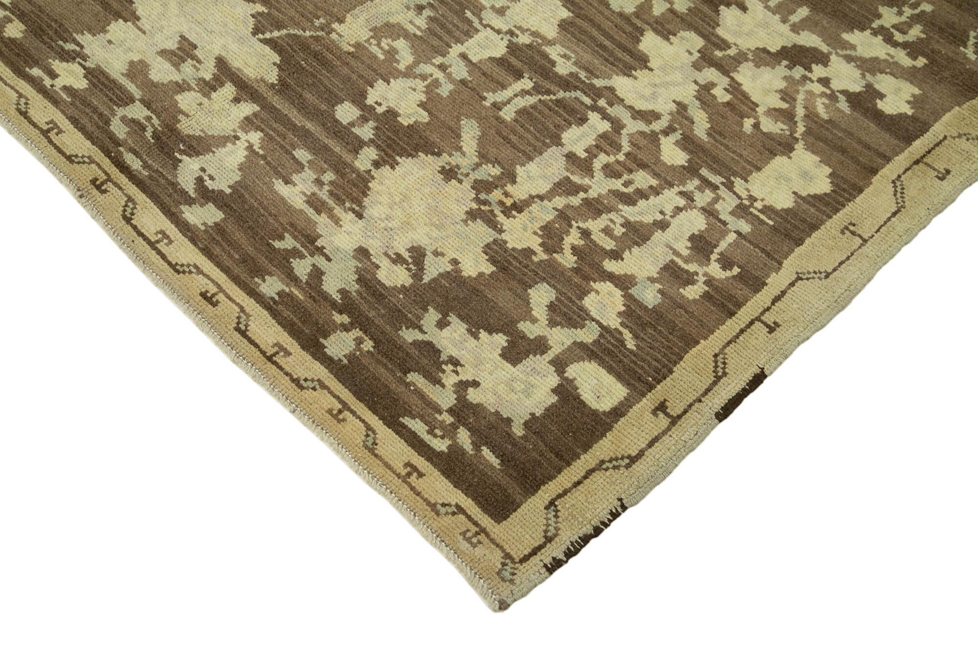 Handmade Wool Area Rug | Classic Beige Turkish Wool Rug 4'6'' x 7'8''