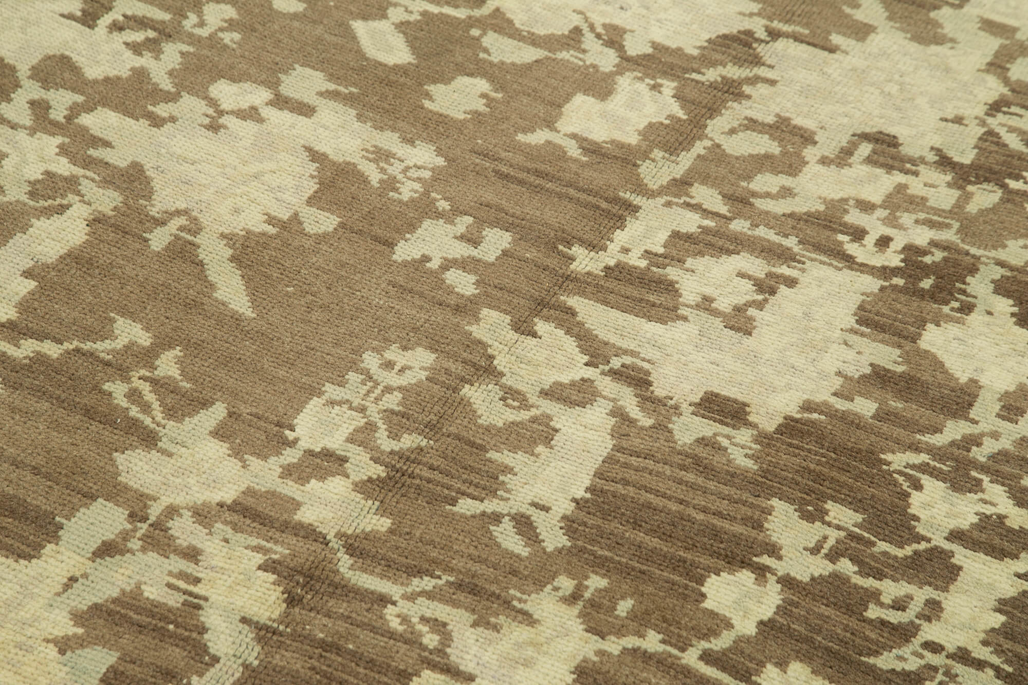 Handmade Wool Area Rug | Classic Beige Turkish Wool Rug 4'6'' x 7'8''