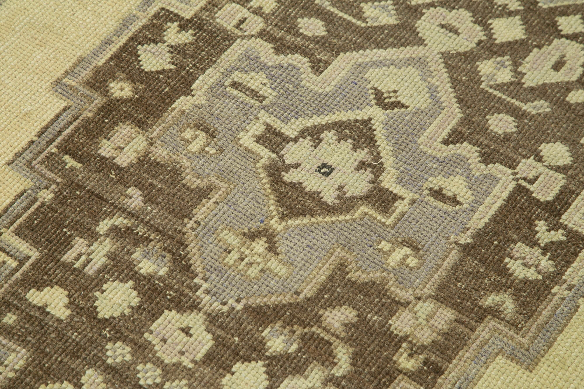 Handmade Wool Area Rug – Classic Beige Vintage Hand Knotted Rug 3'4''x5'4''