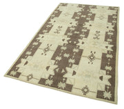 Handmade Wool Area Rug – Classic Beige Wool Rug With Cotton Backing 4'2''x7'5''