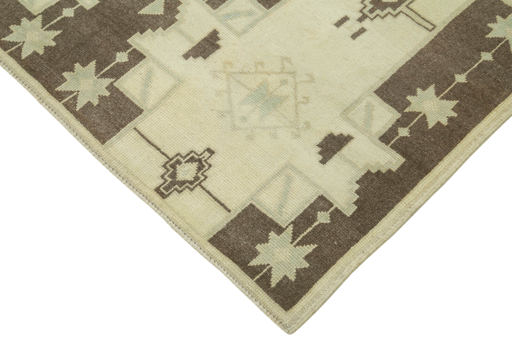 Handmade Wool Area Rug – Classic Beige Wool Rug With Cotton Backing 4'2''x7'5''