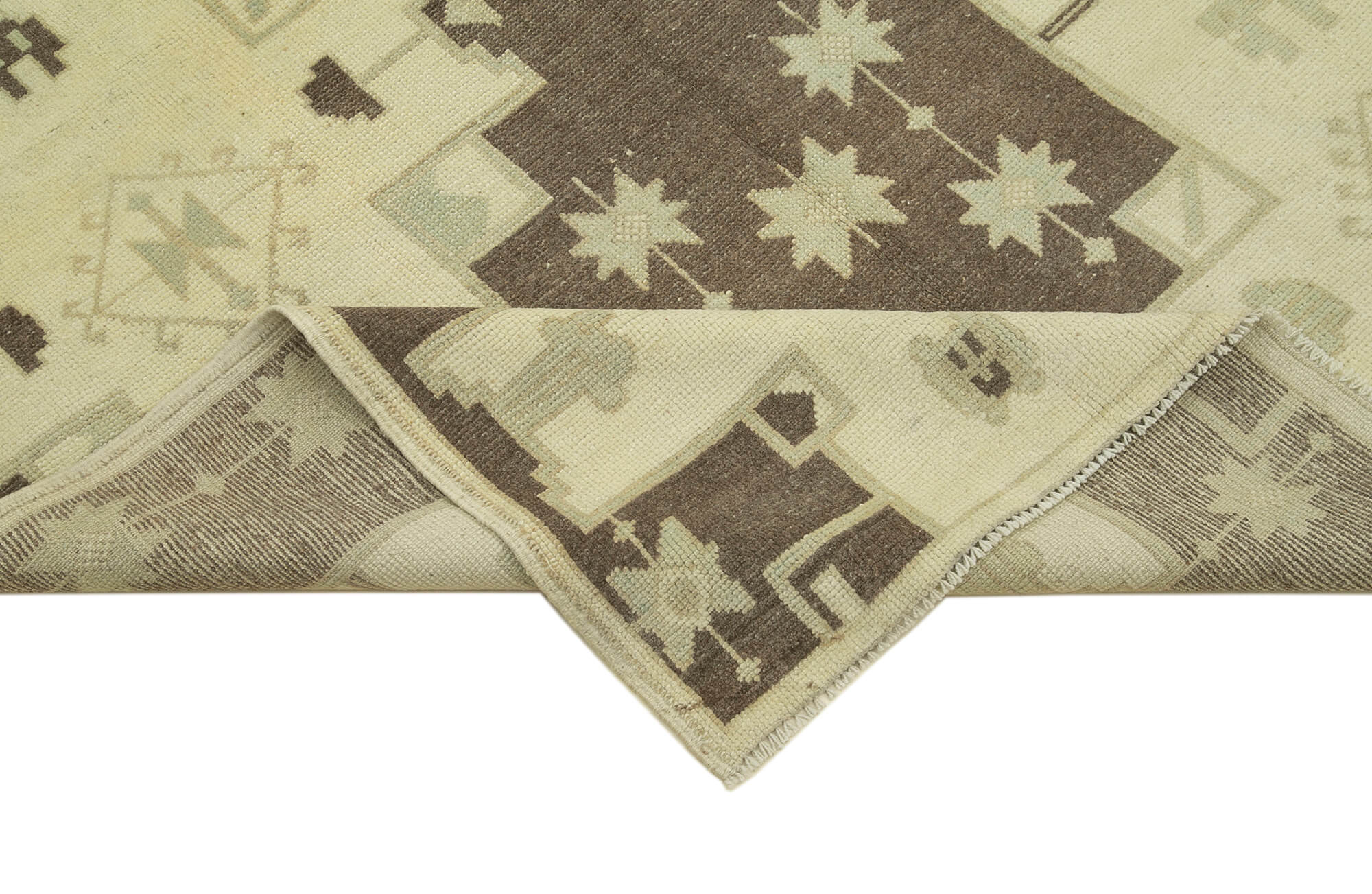 Handmade Wool Area Rug – Classic Beige Wool Rug With Cotton Backing 4'2''x7'5''