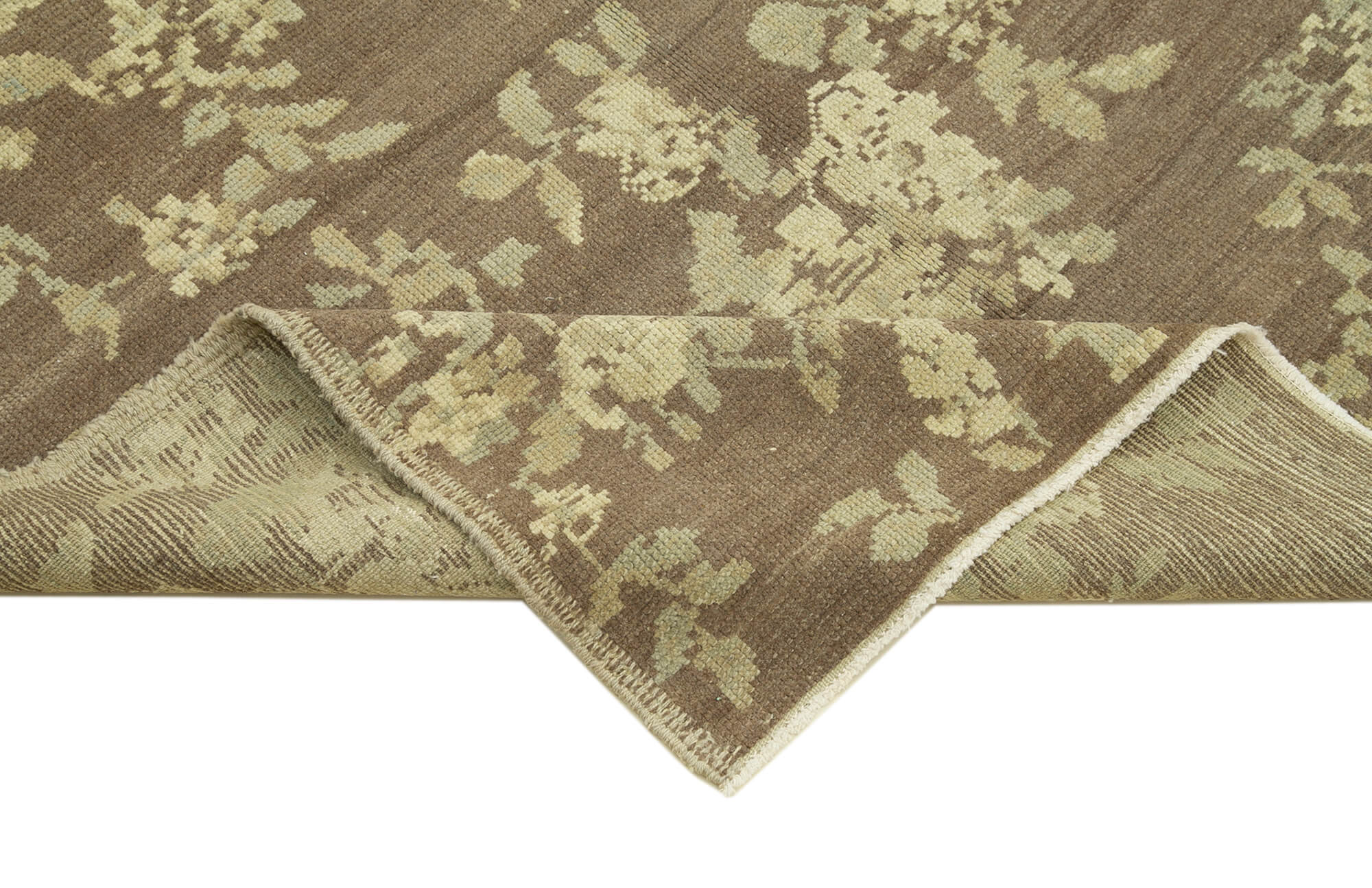 Handmade Wool Area Rug - Classic Wool Rug Beige Area Carpet 4'4''x6'5''