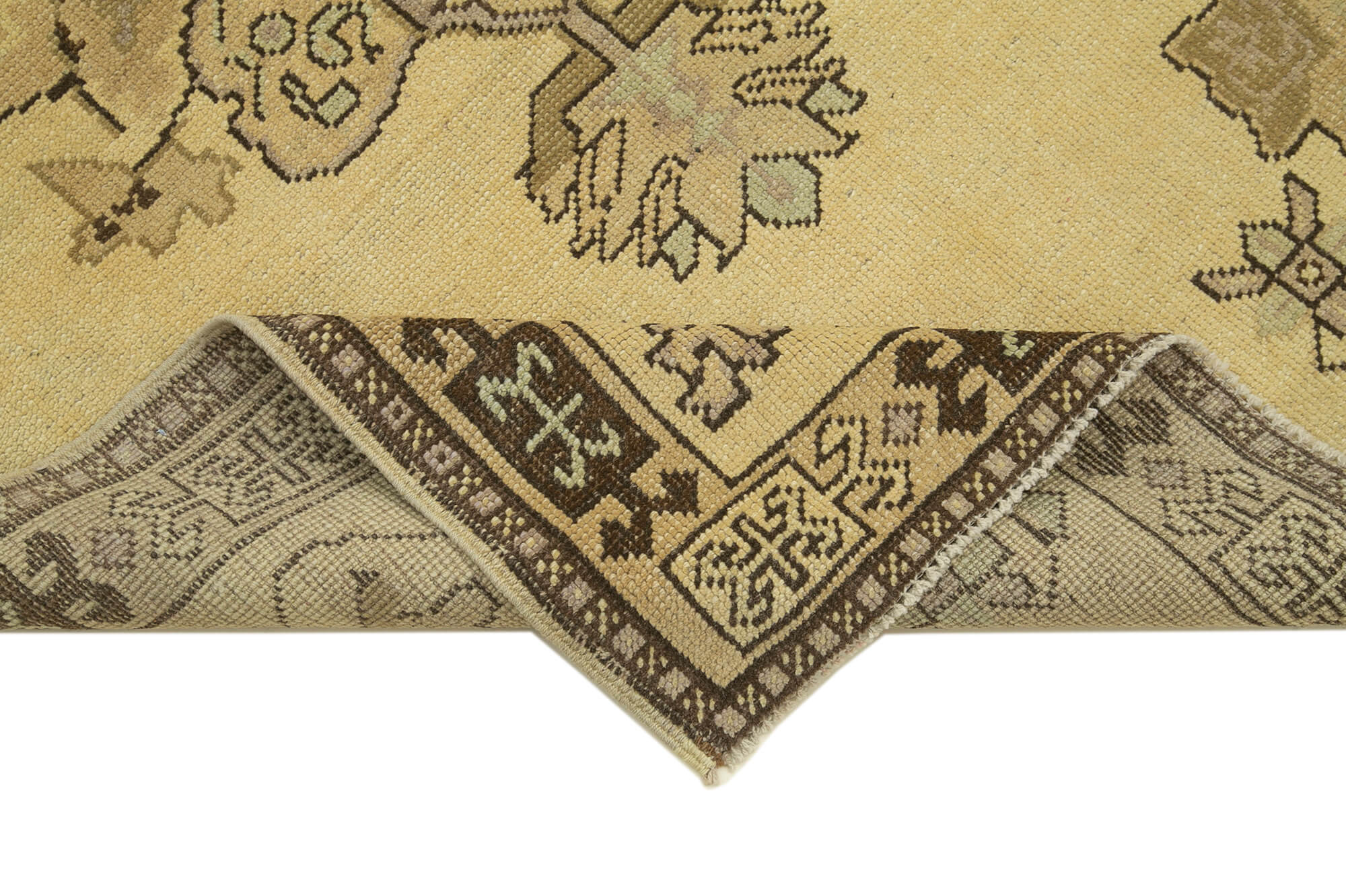 Handmade Wool Area Rug | Classic Wool Rug – Beige Turkish Vintage Carpet