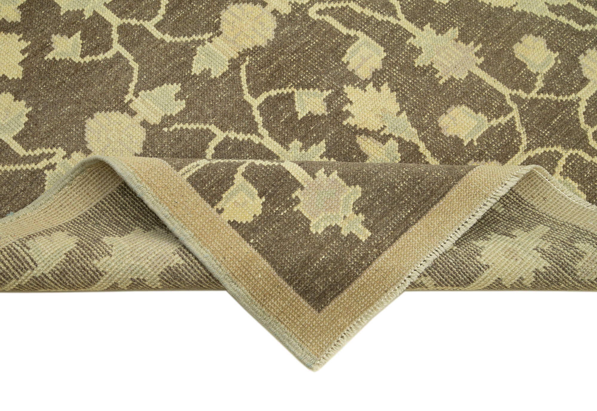 Handmade Wool Area Rug - Taspinar Beige Classic Style 3'11''x6'4'' Vintage Wool Rug