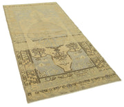 Handmade Wool Area Rug – Classic Beige Decor Turkish Wool Carpet 3'5''x6'11''