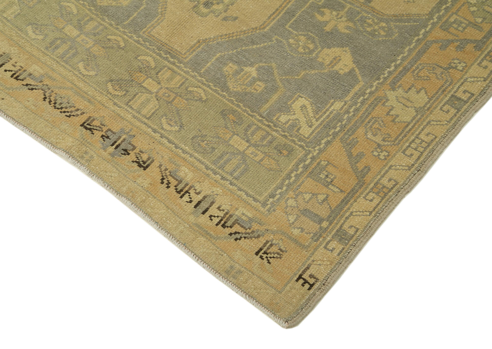 Handmade Wool Area Rug – Classic Beige Decor Turkish Wool Carpet 3'5''x6'11''