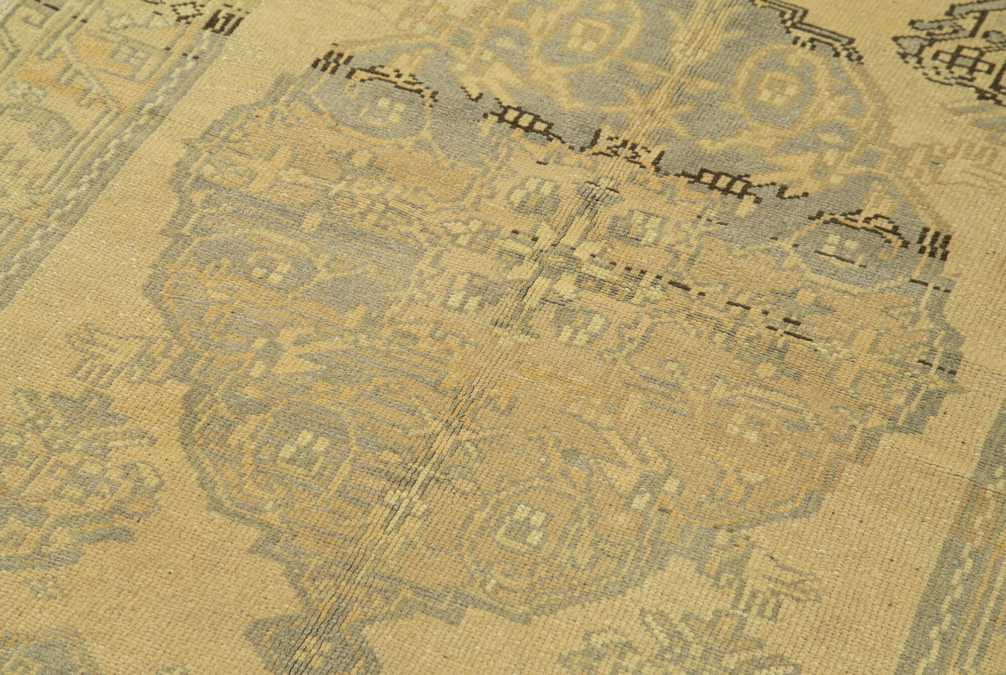 Handmade Wool Area Rug – Classic Beige Decor Turkish Wool Carpet 3'5''x6'11''