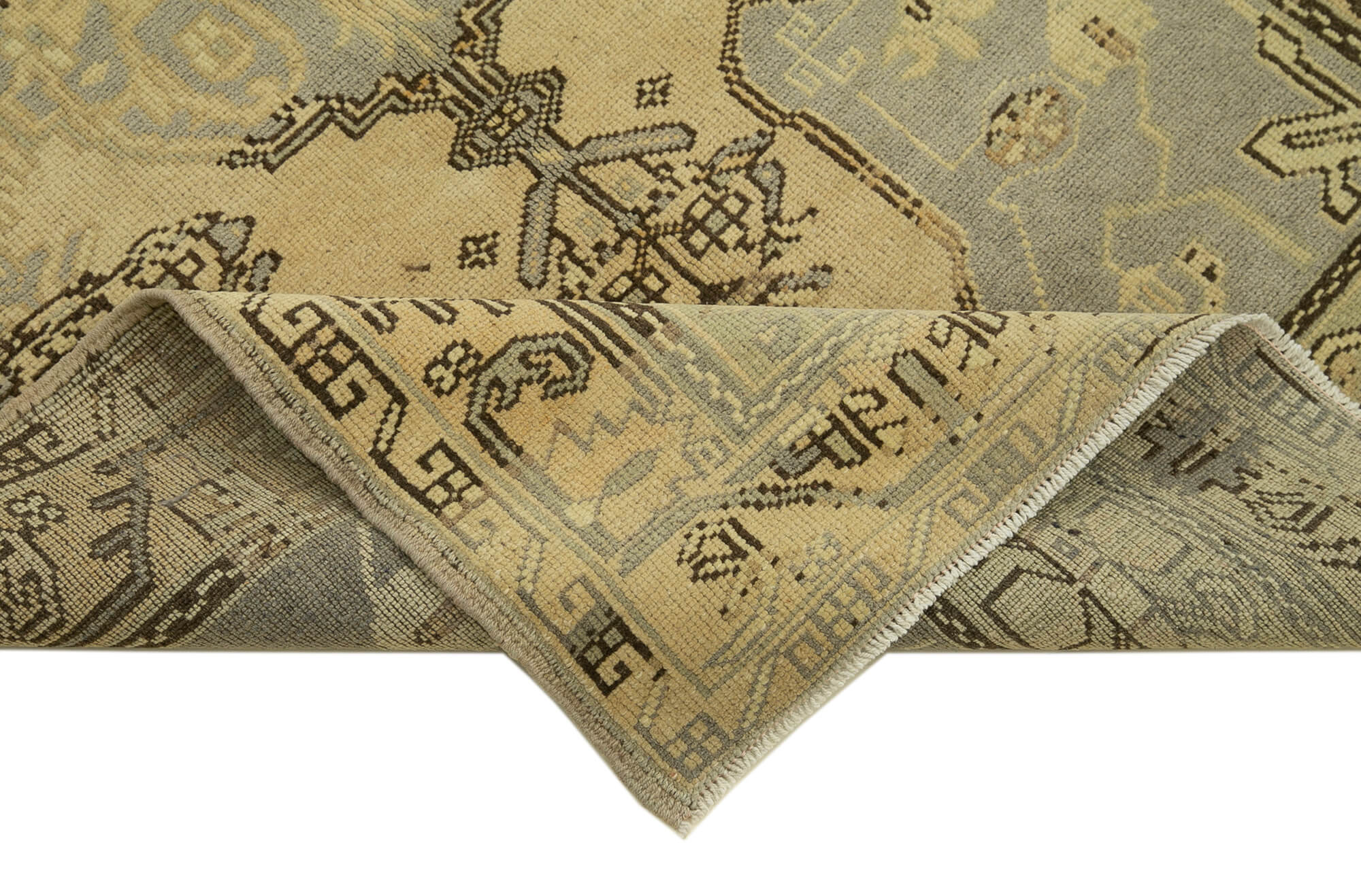 Handmade Wool Area Rug – Classic Beige Decor Turkish Wool Carpet 3'5''x6'11''