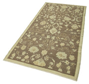 Handmade Wool Area Rug | Classic Beige Turkish Vintage Carpet 3'8''x7'7''