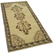 Handmade Wool Area Rug - Taspinar Classic Beige Turkish Wool Carpet 2'11''x6'0''