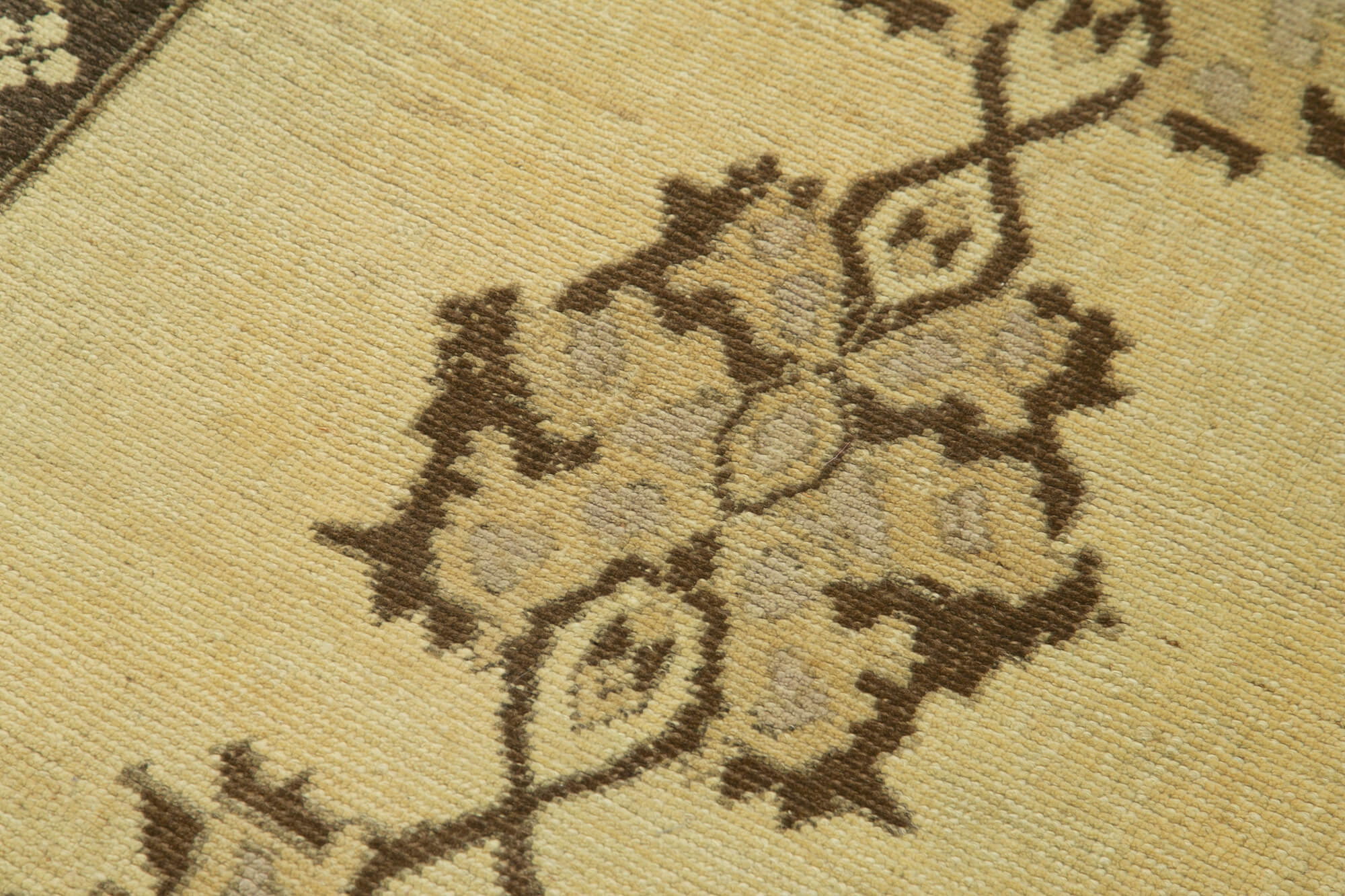Handmade Wool Area Rug - Taspinar Classic Beige Turkish Wool Carpet 2'11''x6'0''