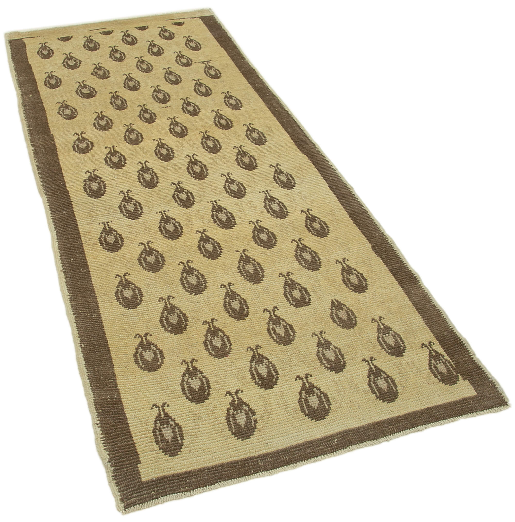 Handmade Wool Area Rug – Taspinar Classic Beige Turkish Wool Carpet 2'11''x7'1''