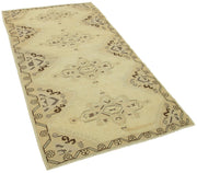 Handmade Wool Area Rug - Taspinar Classic Wool Rug | Beige Cotton Backing Carpet 3'7''x6'7''