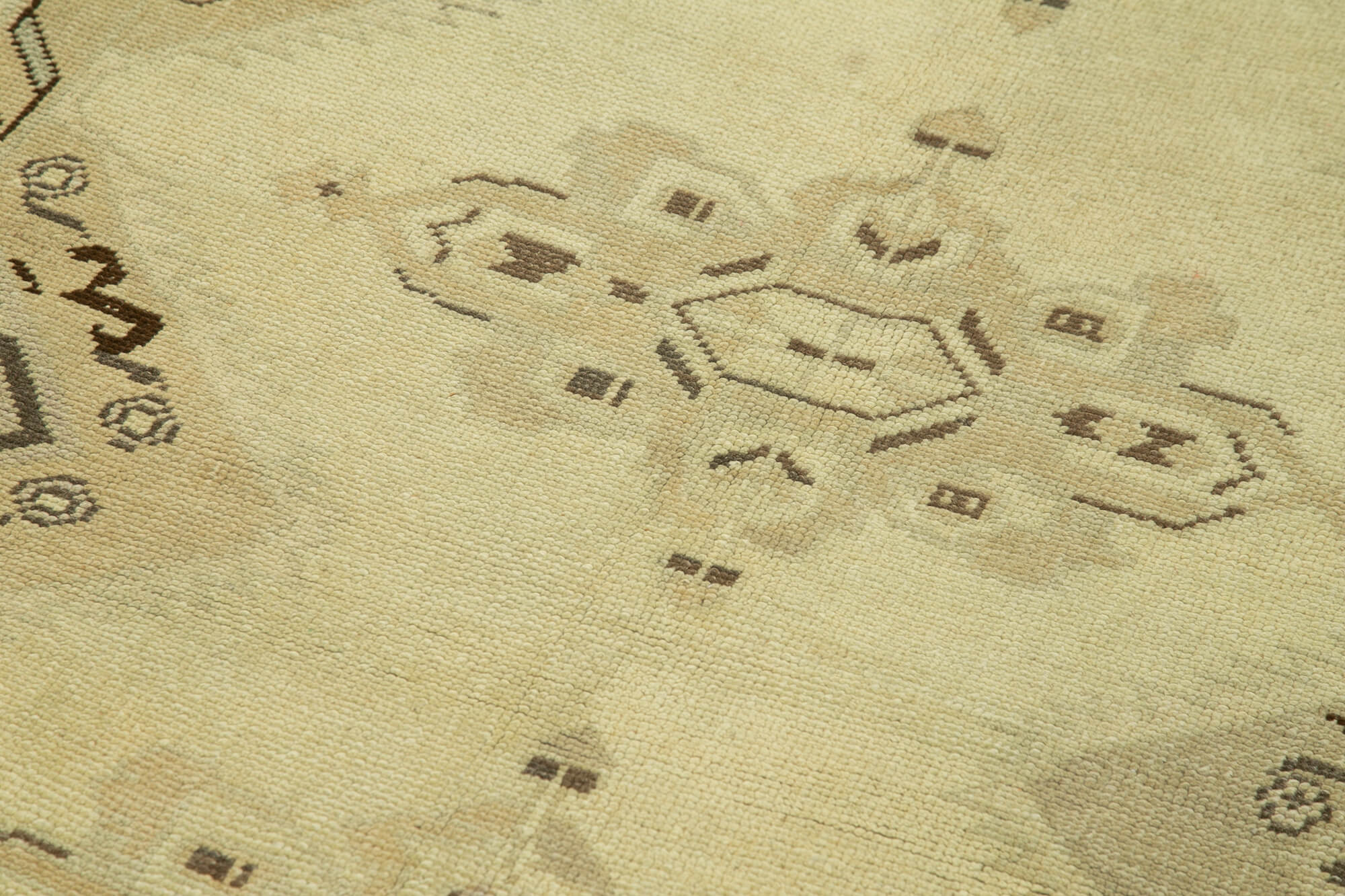 Handmade Wool Area Rug - Taspinar Classic Wool Rug | Beige Cotton Backing Carpet 3'7''x6'7''