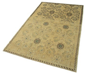 Handmade Wool Area Rug – Classic Wool Rug Beige Area Carpet 4'0''x6'11''