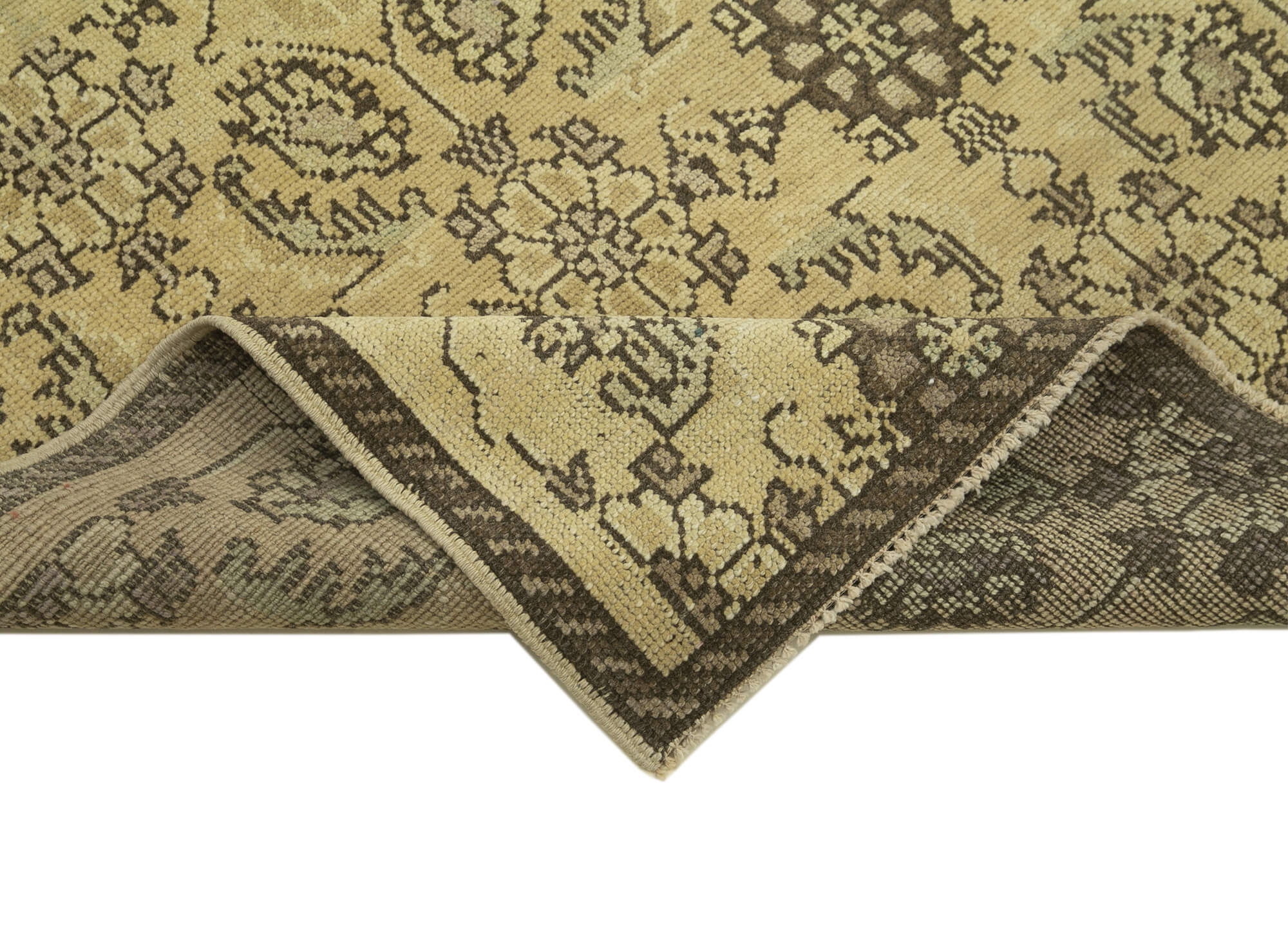 Handmade Wool Area Rug – Classic Wool Rug Beige Area Carpet 4'0''x6'11''