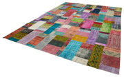 Kirk Yama Blue Patchwork Cotton Wool Handmade Area Rug 9'11'' x 13'5''