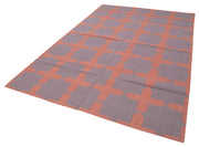 Handmade Area Rug – Purple Geometric Design Cotton Wool Rug 6'x9' Durable Bohemian Style