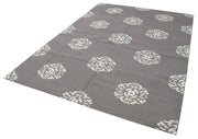 Handmade Wool Area Rug – Grey Geometric Cotton Wool Rug 6'2'' x 8'10'' by Agacan