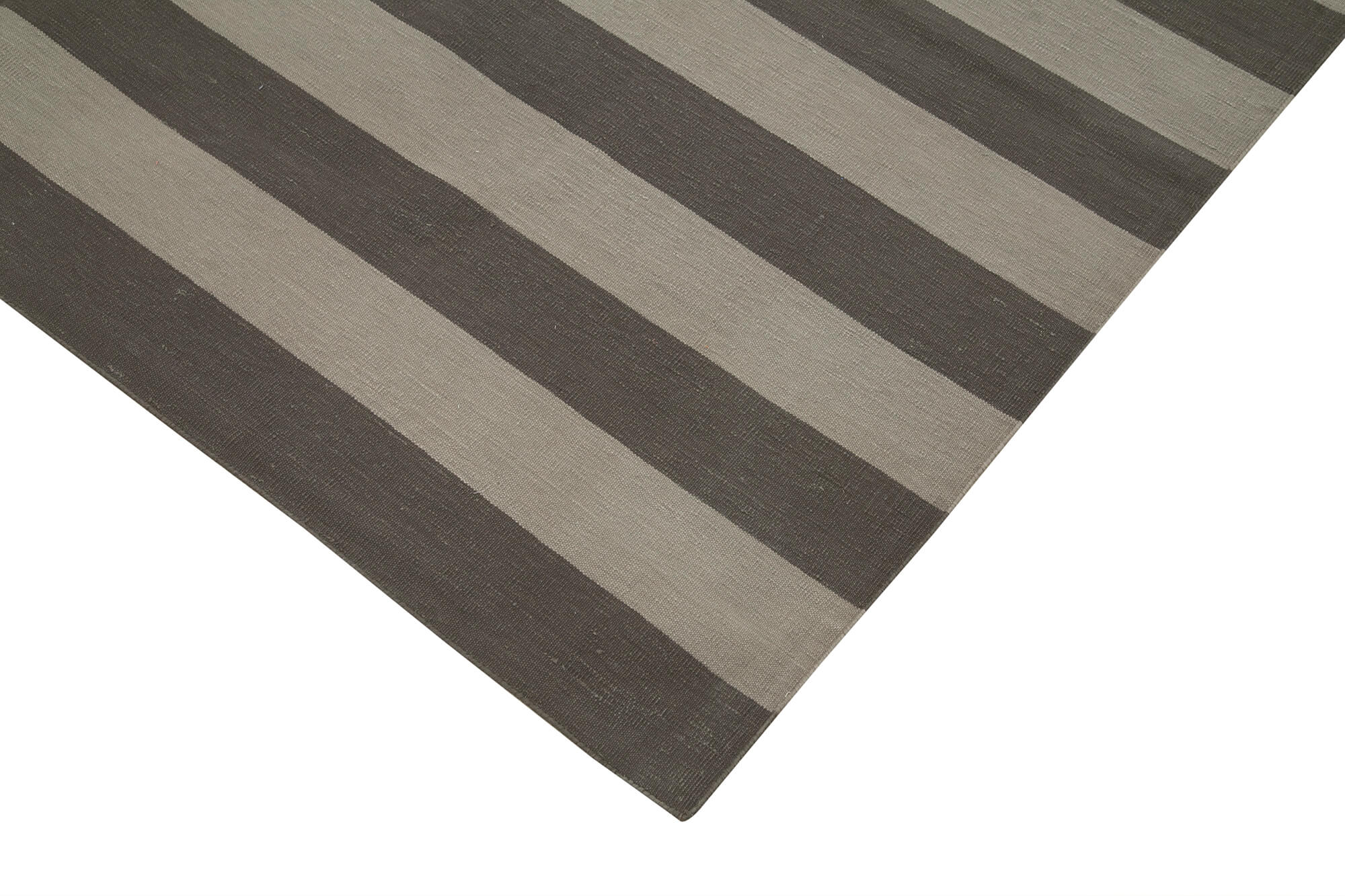 Handmade Area Rug - Brown Geometric Cotton Wool Rug 6'0'' x 9'1'' for Living Room