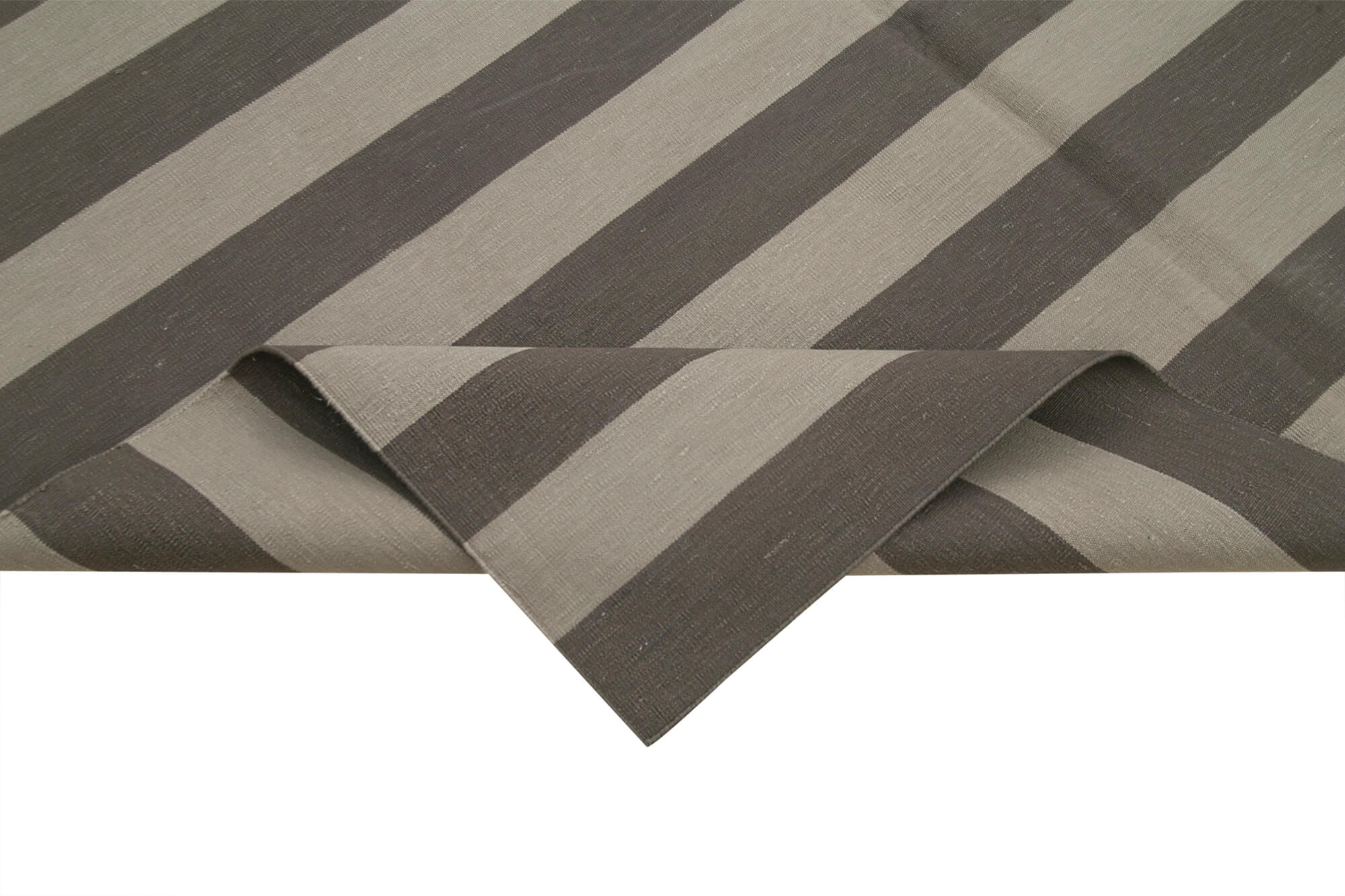 Handmade Area Rug - Brown Geometric Cotton Wool Rug 6'0'' x 9'1'' for Living Room