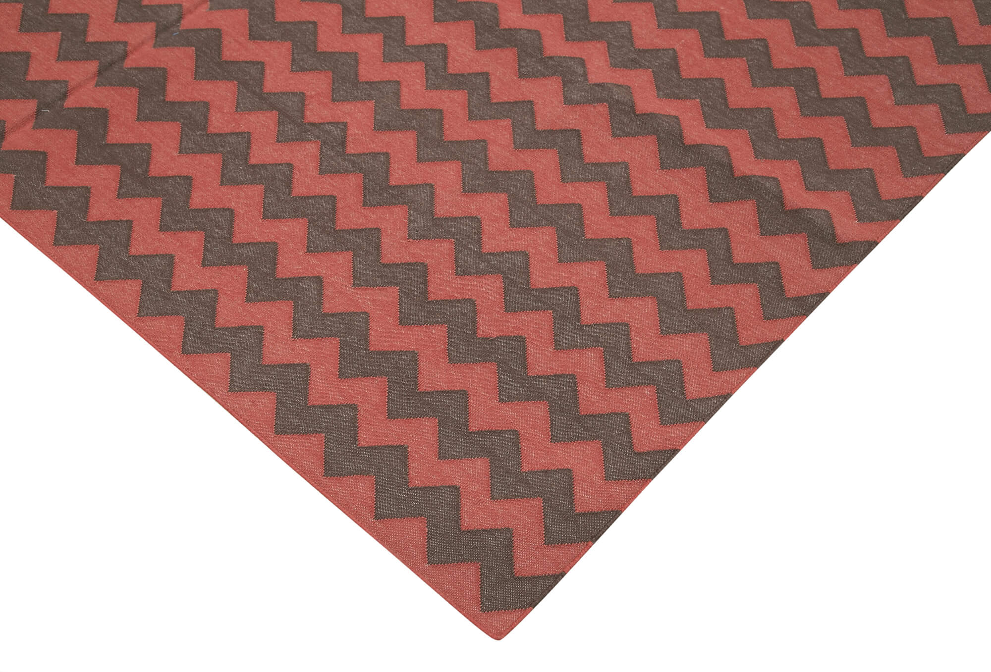 Handmade Wool Area Rug – Brown Geometric Cotton Wool Rug 6'x9' Classic Artisan Crafted