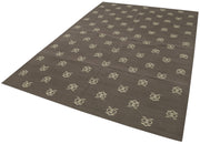 Handmade Wool Area Rug – Vintage Geometric Brown 6x9 Cotton Wool Rug