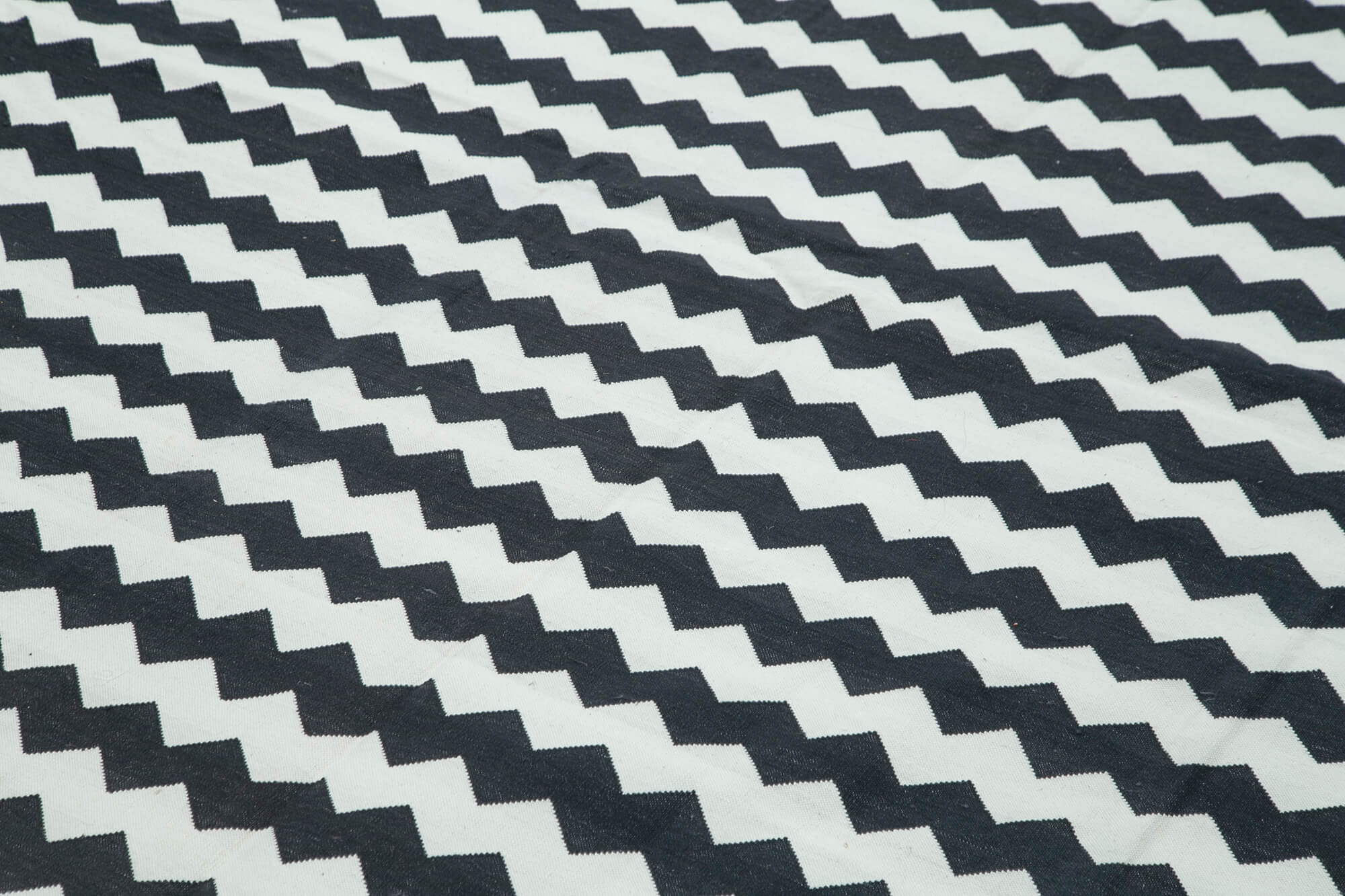Handmade Wool Area Rug | Vintage Turkish Carpet - Durable Black Geometric Rug 10x14