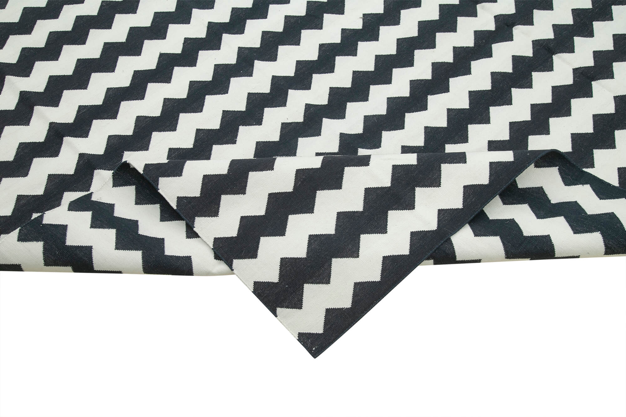 Handmade Wool Area Rug | Vintage Turkish Carpet - Durable Black Geometric Rug 10x14