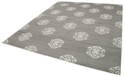 Handmade Wool Area Rug – Grey Geometric Cotton Wool Rug 8x9 Feet Durable Carpet