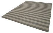 Handmade Area Rug – Brown Geometric Cotton Wool Turkish Wool Rug 7'11'' x 10'2''