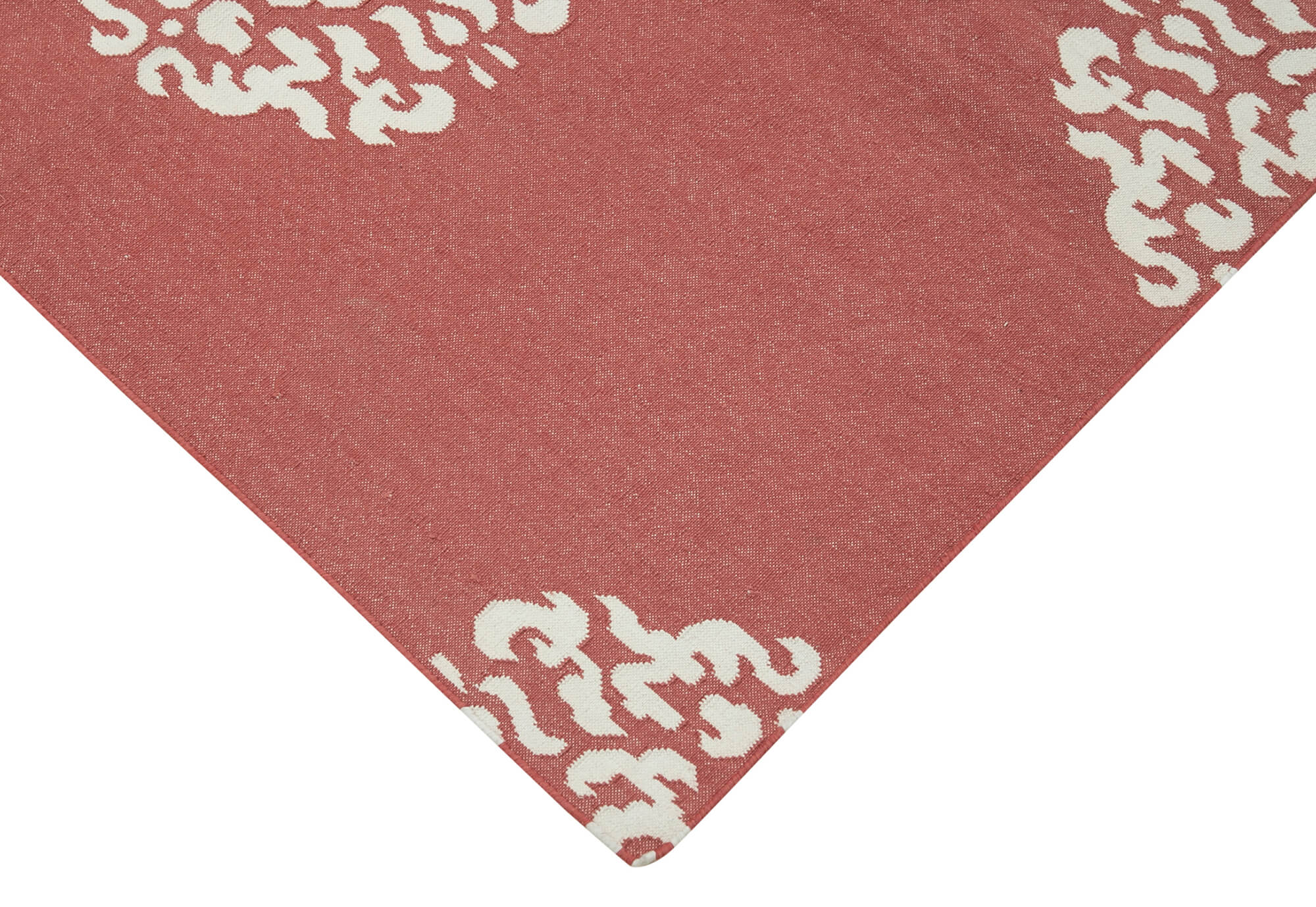 Handmade Area Rug - Vintage Turkish Carpet 3'8"x5'7" Red Geometric Pattern Wool Cotton