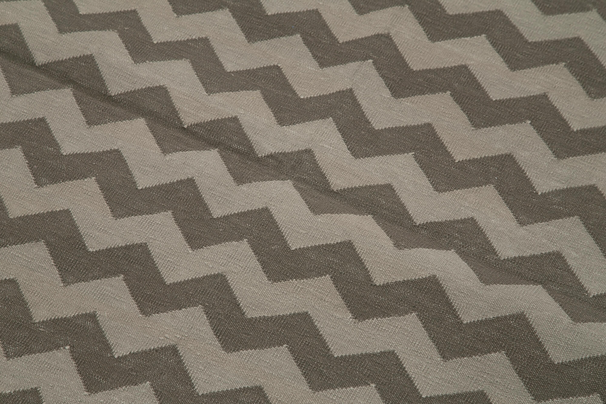 Handmade Wool Area Rug - Brown Geometric Cotton Wool Rug 3'6''x5'5'' | Artisan Woven Carpet