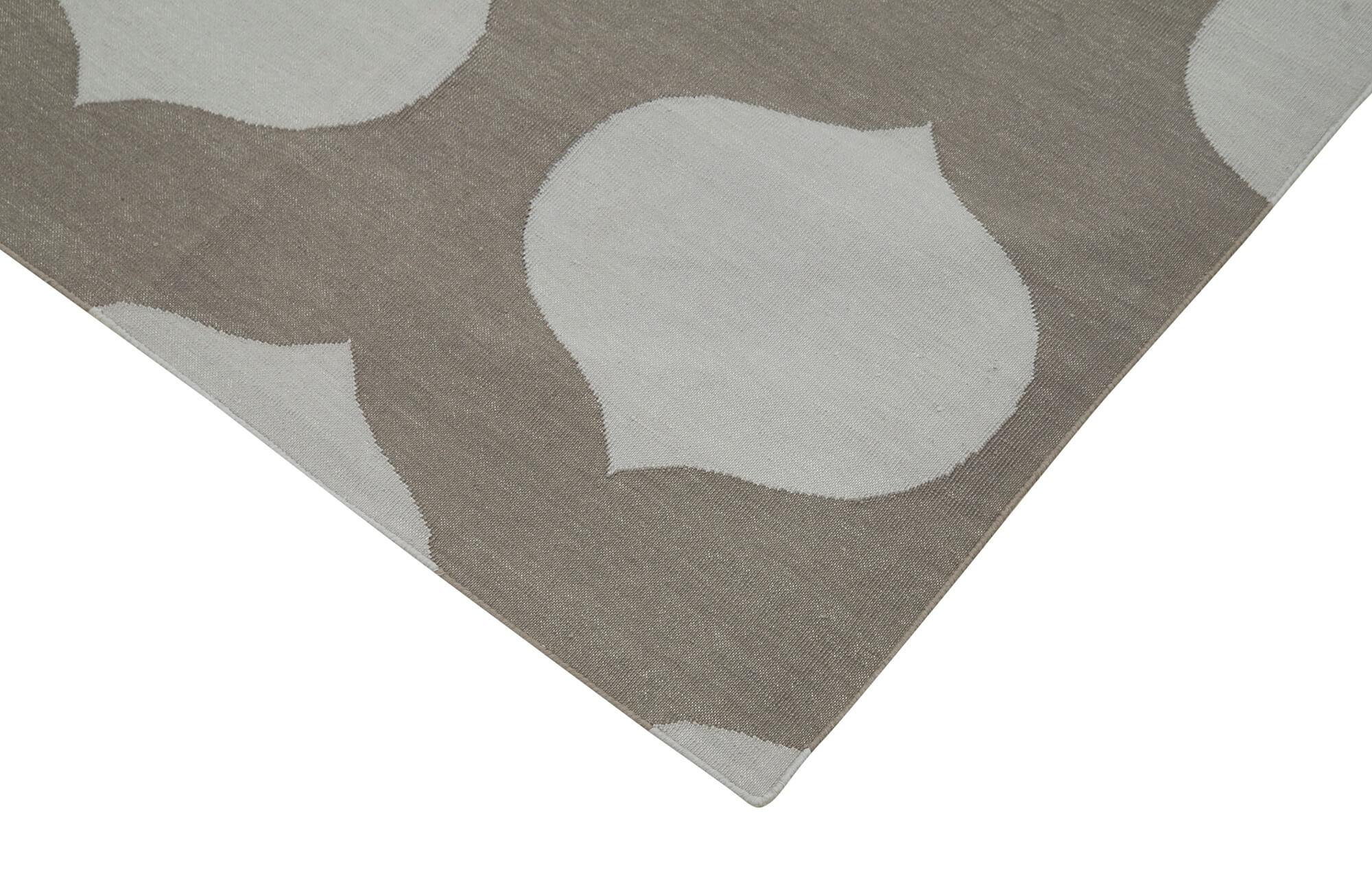 Handmade Area Rug - Geometric Cotton Wool Vintage Handwoven Rug 3'6''x5'5''