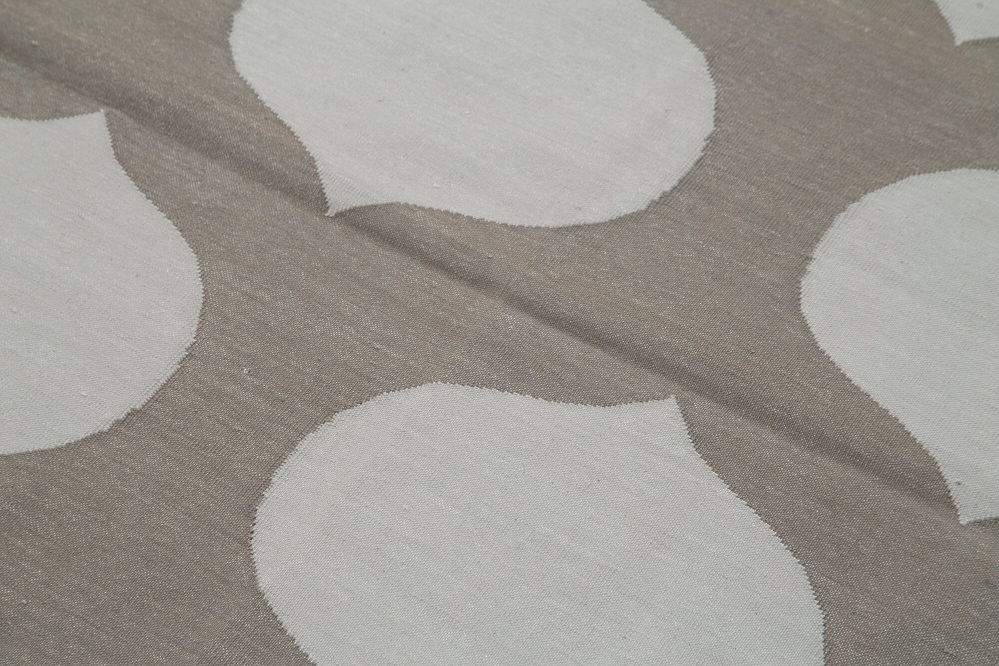 Handmade Area Rug - Geometric Cotton Wool Vintage Handwoven Rug 3'6''x5'5''