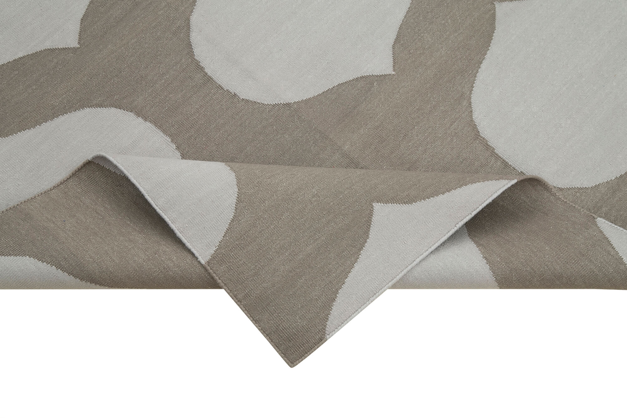 Handmade Area Rug - Geometric Cotton Wool Vintage Handwoven Rug 3'6''x5'5''