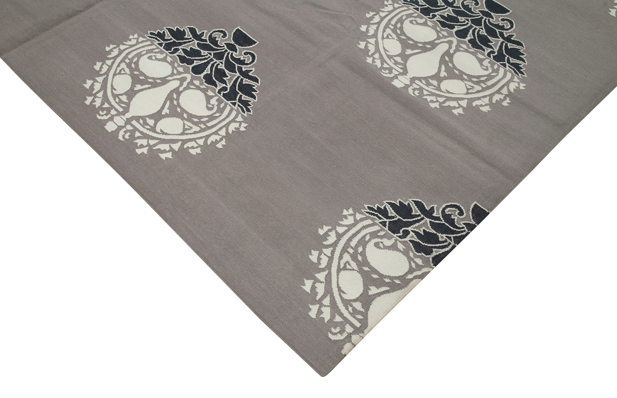 Handmade Wool Area Rug - Traditional Hand Knotted Geometric Area Rug with Natural Wool Carpet