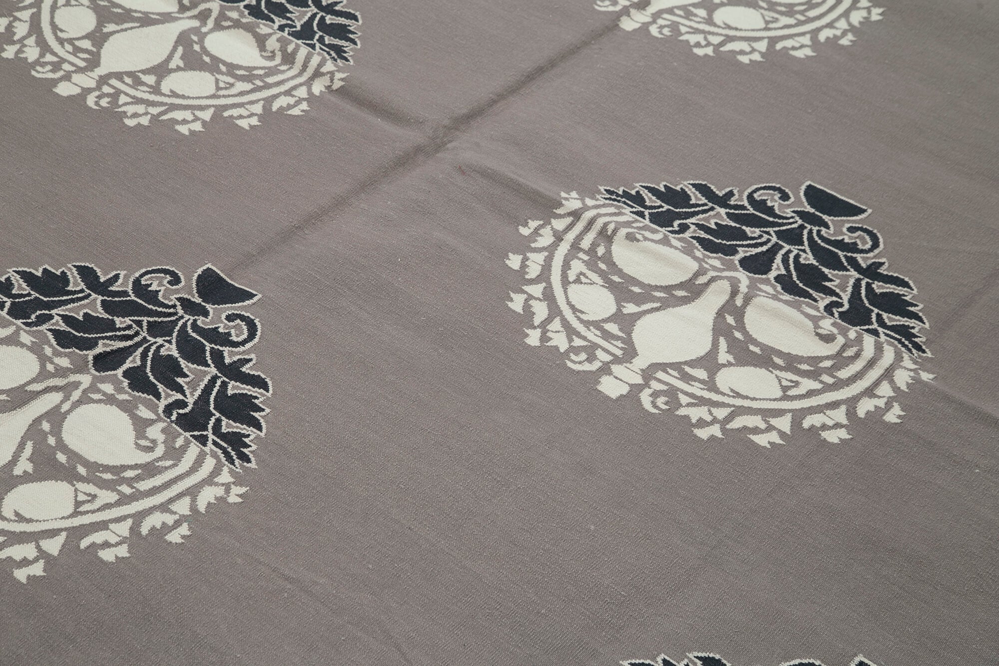 Handmade Wool Area Rug - Traditional Hand Knotted Geometric Area Rug with Natural Wool Carpet