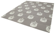 Handmade Wool Area Rug - Grey Geometric Cotton Wool Rug 8'2''x9'9'' | Durable Turkish Hand Woven Carpet