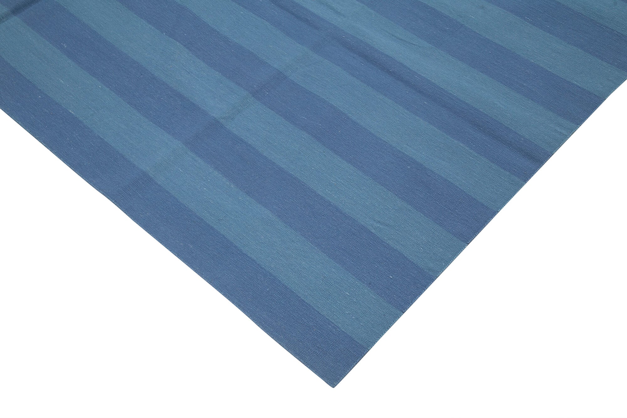 Handmade Wool Area Rug | Vintage Turkish Carpet with Blue Geometric Design & Soft Wool Covering