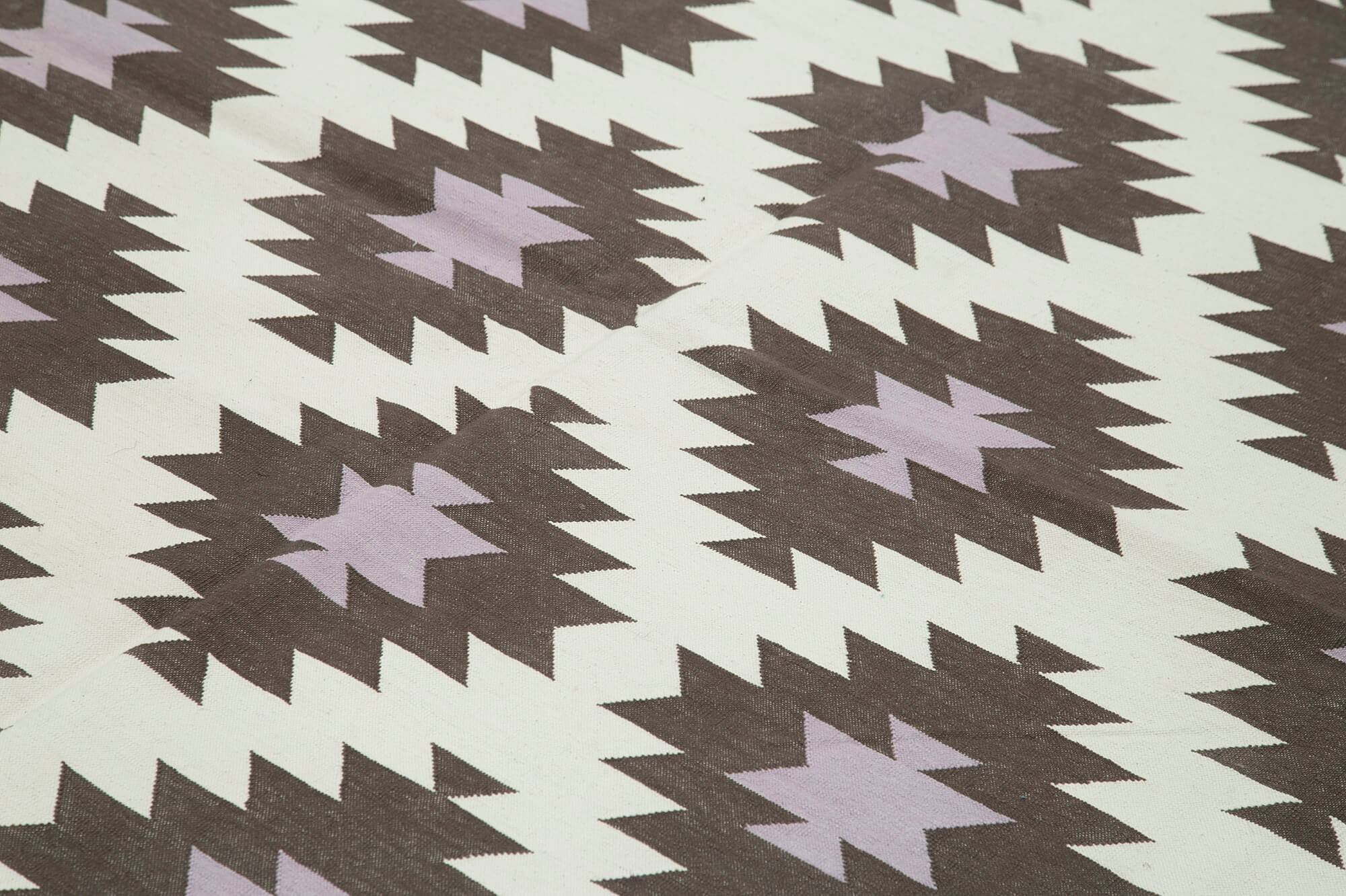 Handmade Wool Area Rug | Durable Wool Carpet Brown Geometric Area Rug 8'1''x9'9''