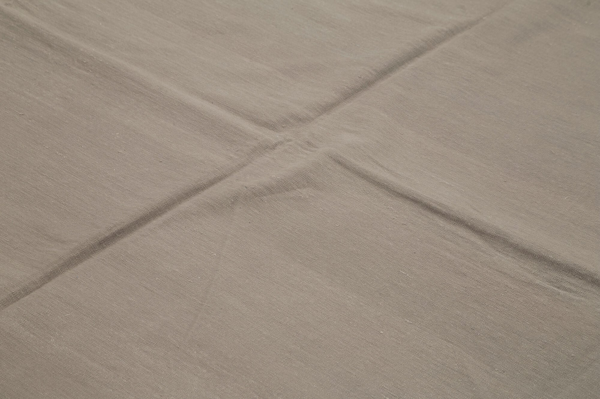 Handmade Wool Area Rug - Brown Geometric Cotton Wool Rug, Hand Woven Carpet 9'2''x12'2''