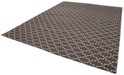 Handmade Wool Area Rug - Brown Geometric 9x12 Natural Fiber Rug by Agacan