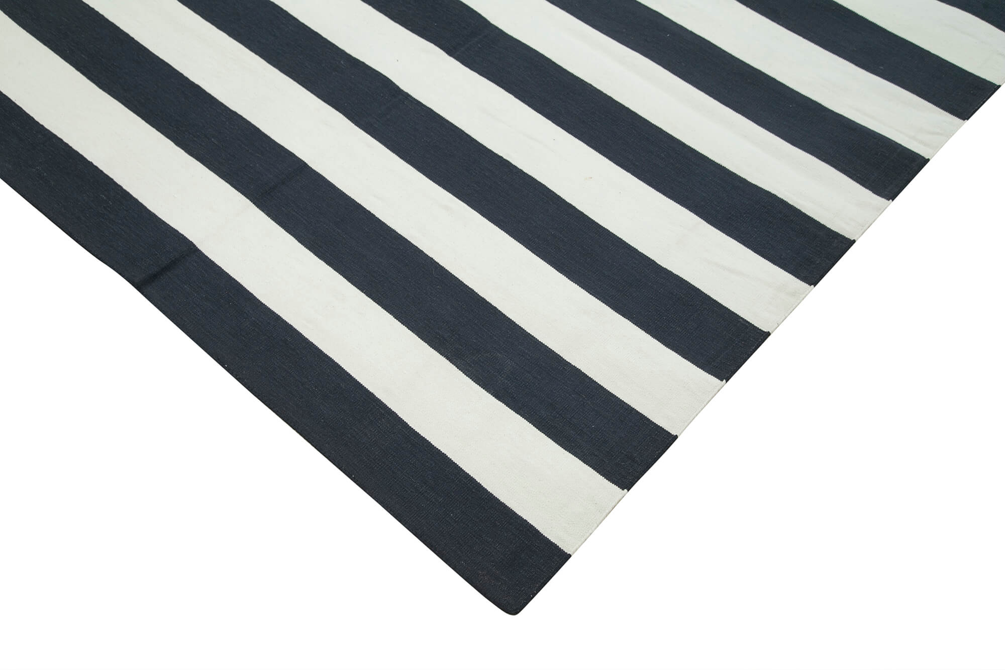 Handmade Wool Area Rug – Black Geometric Pattern Rug | Durable Cotton Wool Carpet 8'10" x 12'2"