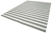 Handmade Area Rug – Geometric Cotton Wool Blend, Soft Durable Floor Covering 8'11''x12'