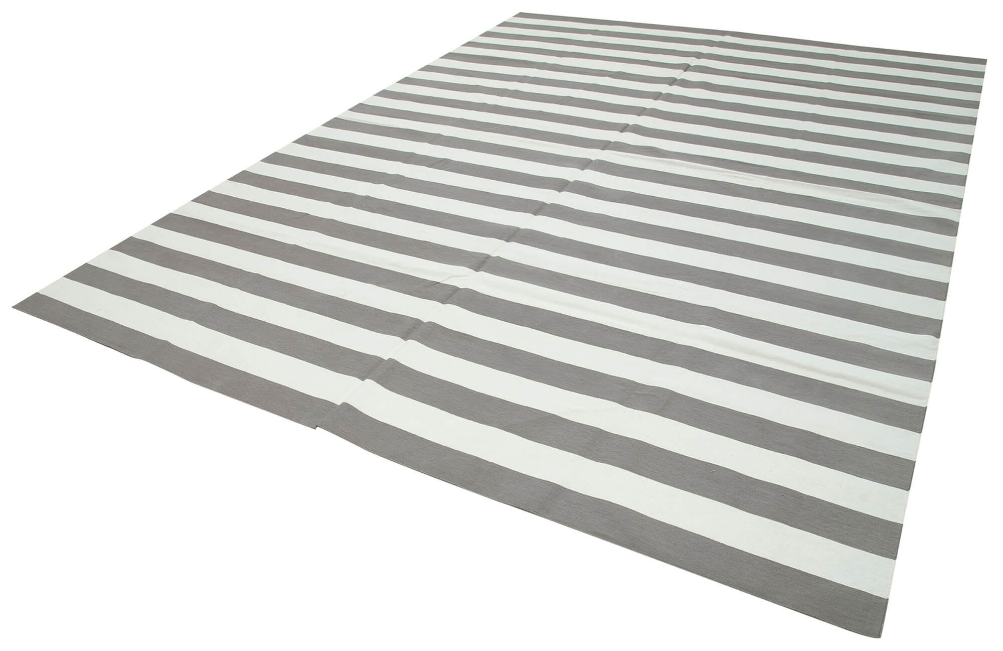 Handmade Area Rug – Geometric Cotton Wool Blend, Soft Durable Floor Covering 8'11''x12'
