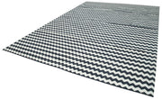 Handmade Area Rug – Black Geometric Cotton Wool Vintage Handwoven Carpet 10'x14'